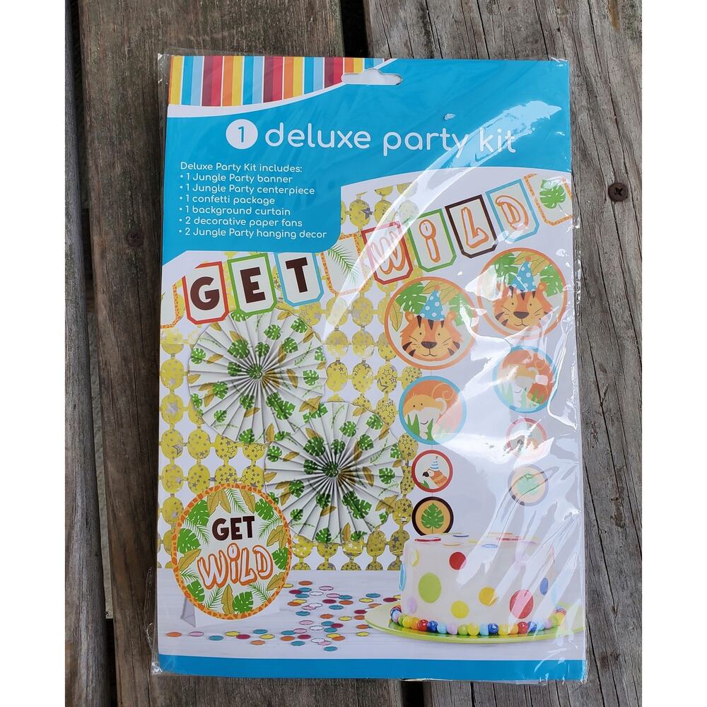 Jungle Party Deluxe Party Kit Get Wild Theme Birthday Celebration